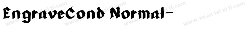 EngraveCond Normal字体转换